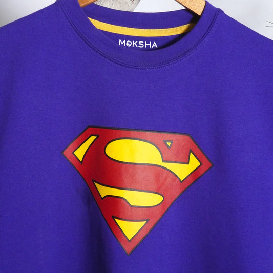 SUPERMAN LOGO PRINT GRAPHIC TEE