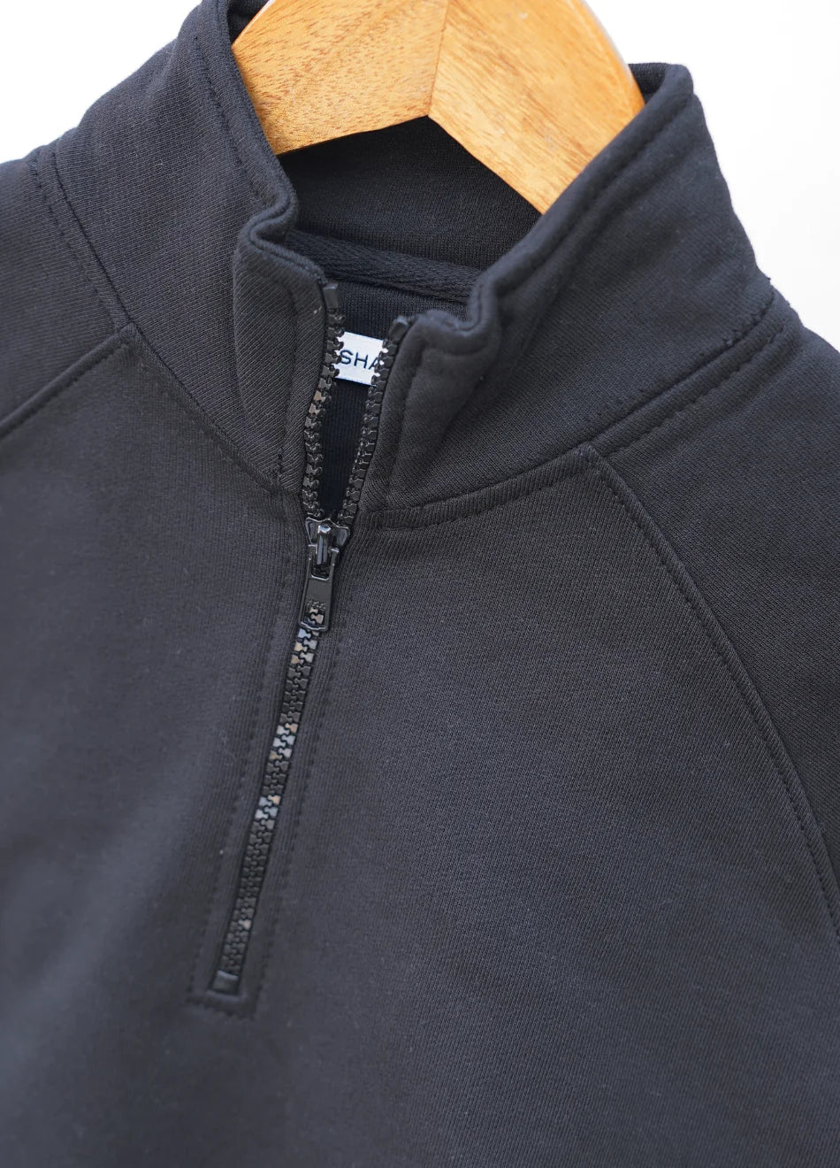 MOCK NECK HALF ZIPER SWEARTSHIRT