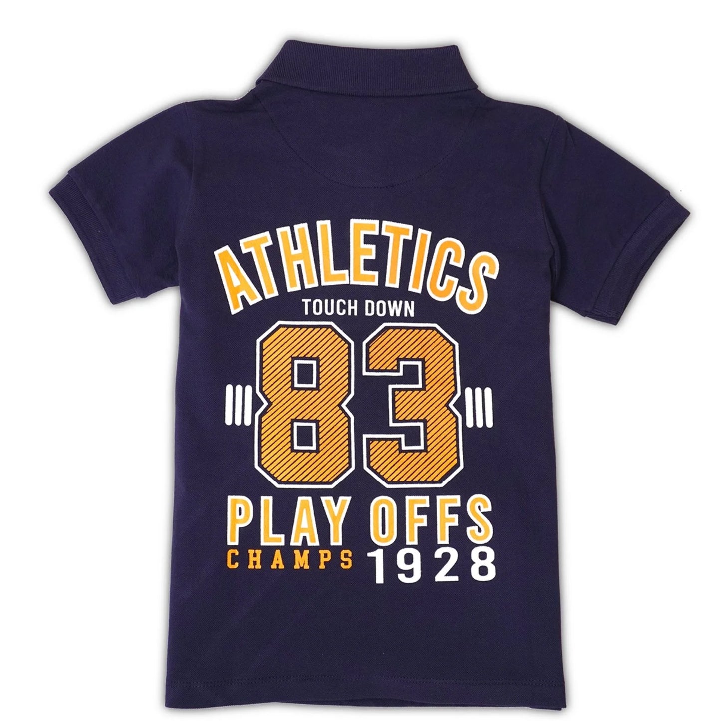 BOYS PANEL POLO WITH GRAPHIC PRINT