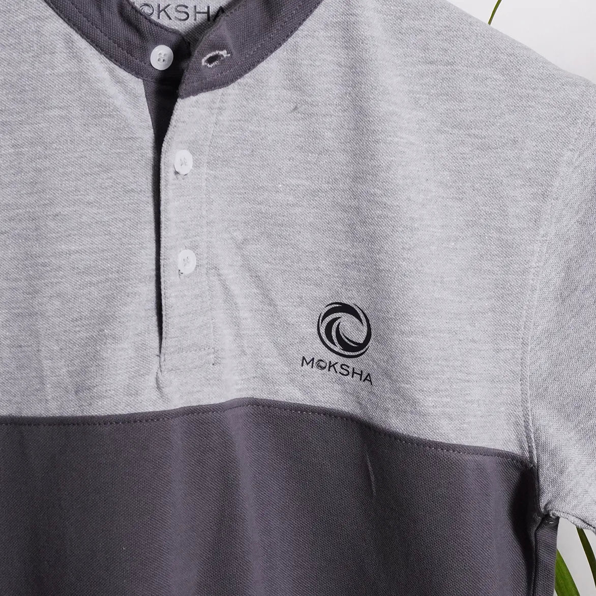 Men Basic Penal Henley With Moksah Log