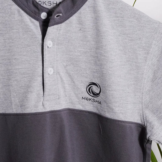 Men Basic Penal Henley With Moksah Log