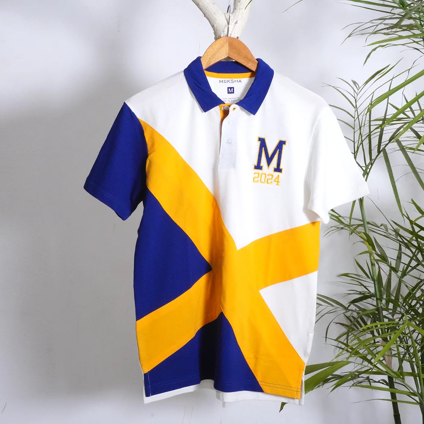 CROSS PANEL POLO TEE