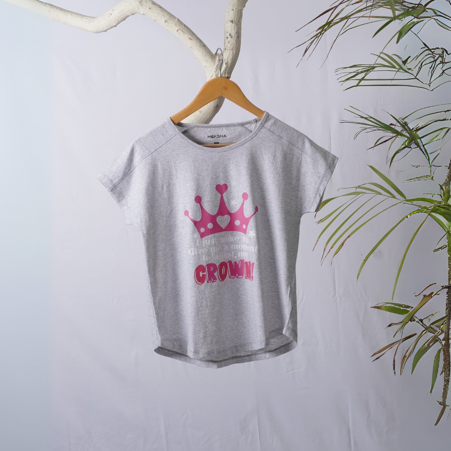 Grey Crown Women Short Sleeve Tee