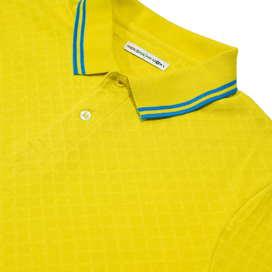 Mens  Jacquard Polo Shirt