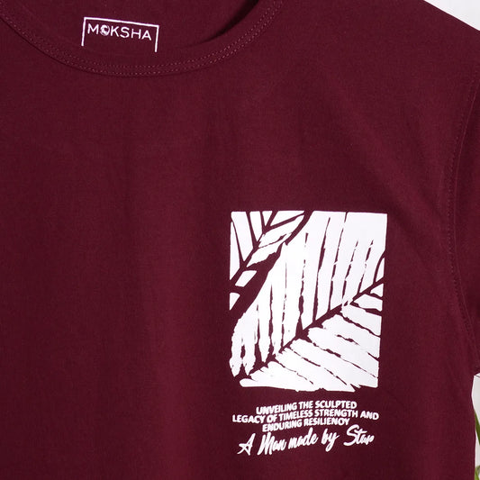 Men Crew Neck T-Shirt with Graphic Print