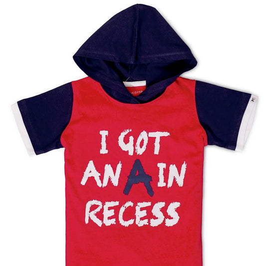SHORT SLEEVE HOOD WITH GLOW IN THE DARK PRINT