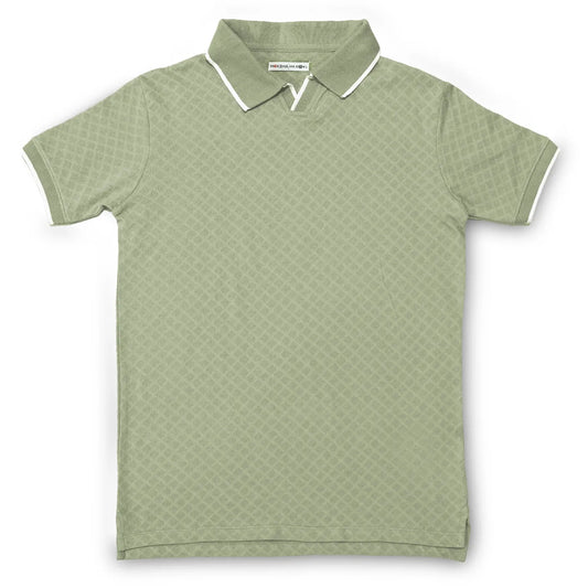 Mens  Jacquard Polo Shirt