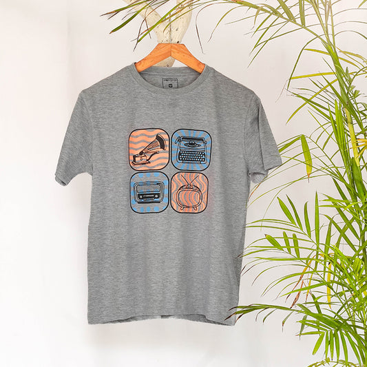 Men Crew Neck T-Shirt with Graphic Print