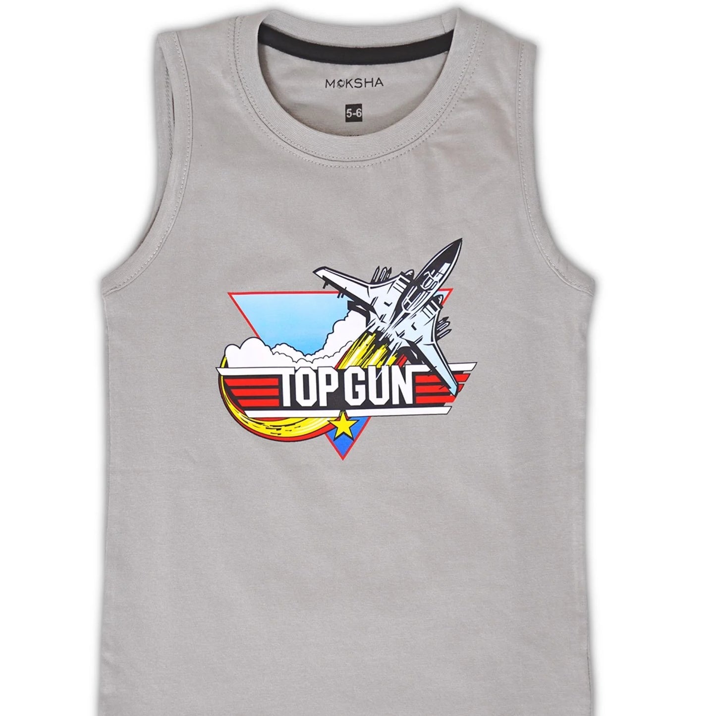 BOYS SLEEVELESS T-Shirt with Graphic Print