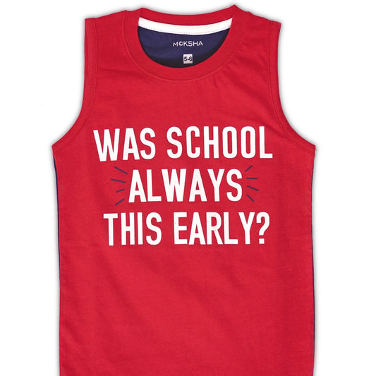 BOYS SLEEVELESS T-Shirt with Graphic Print