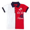 BOYS PANEL POLO WITH GRAPHIC PRINT