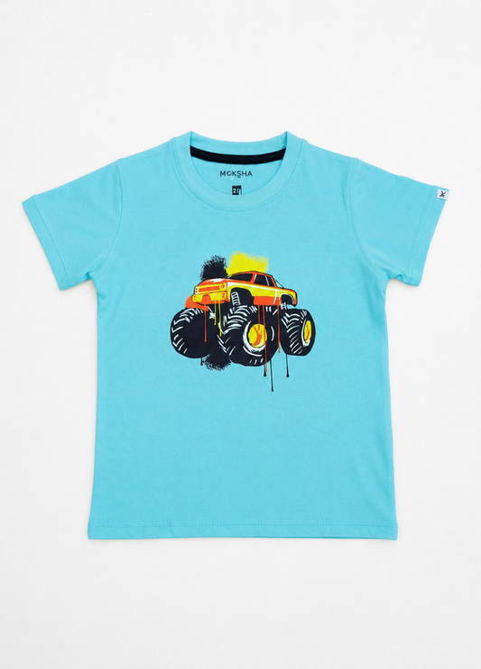 BOYS Crew Neck T-Shirt with Graphic Print
