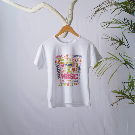 Women Music Basic Graphic Tee