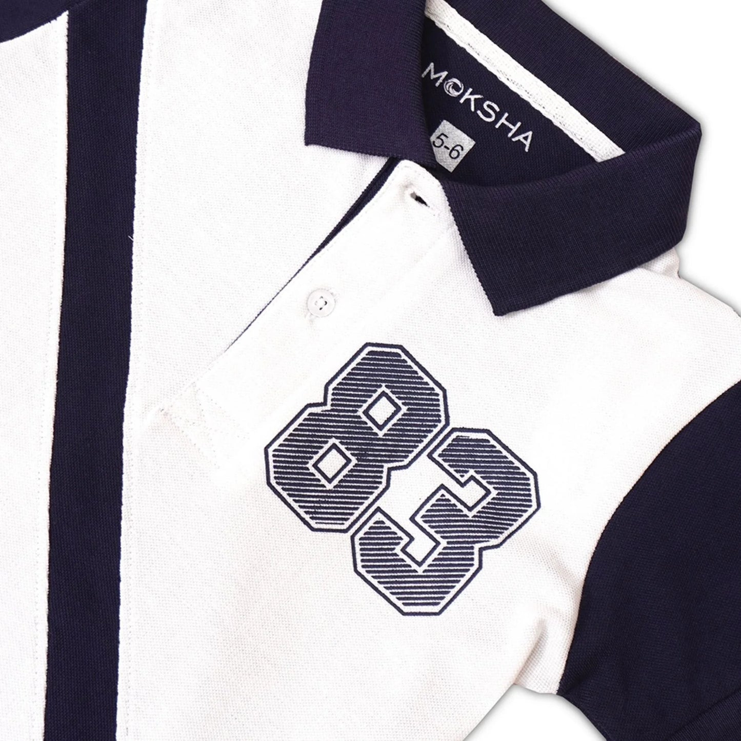 BOYS PANEL POLO WITH GRAPHIC PRINT