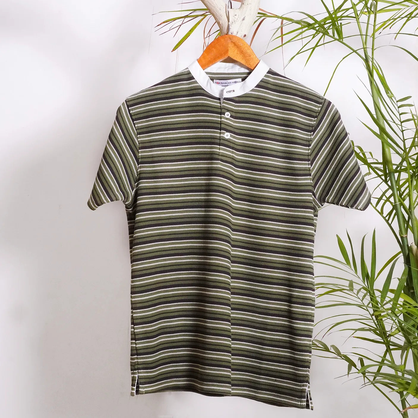 Men Basic Striped Henely