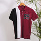 MEN PANEL POLO WITH GRAPHIC PRINT
