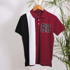 MEN PANEL POLO WITH GRAPHIC PRINT