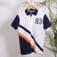 MEN PANEL POLO WITH GRAPHIC PRINT