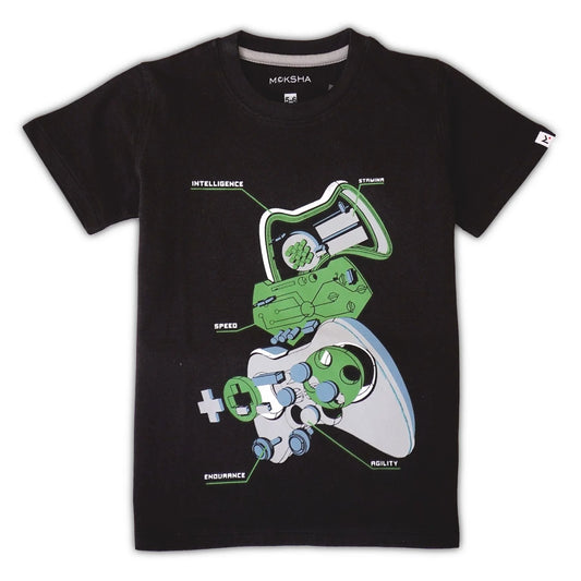 BOYS Crew Neck T-Shirt with Graphic Print
