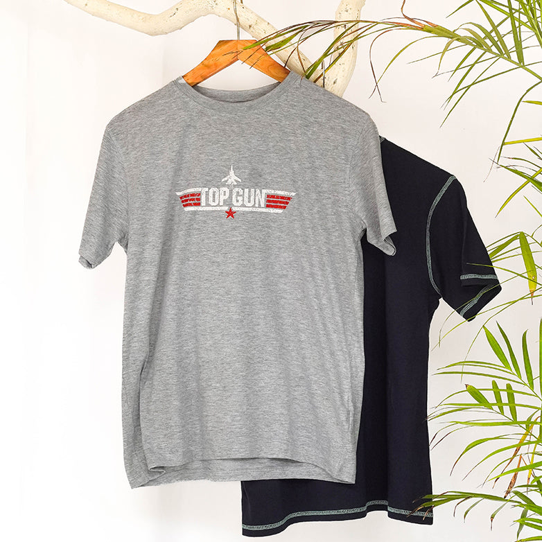 Men Crew Neck T-Shirt with Graphic Print Peck Of 2