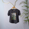 Grey Floral Basic Women Graphic Tee