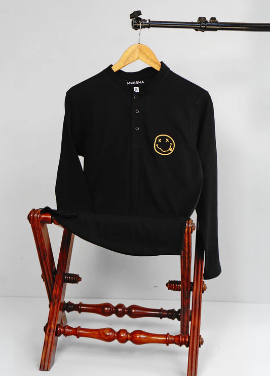 FULL SLEEVE PRINTED HENLEY