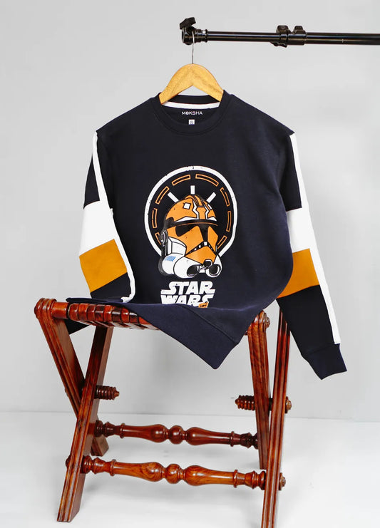 MEN PENEL SWEATSHIRT WITH GRAPHIC PRINT
