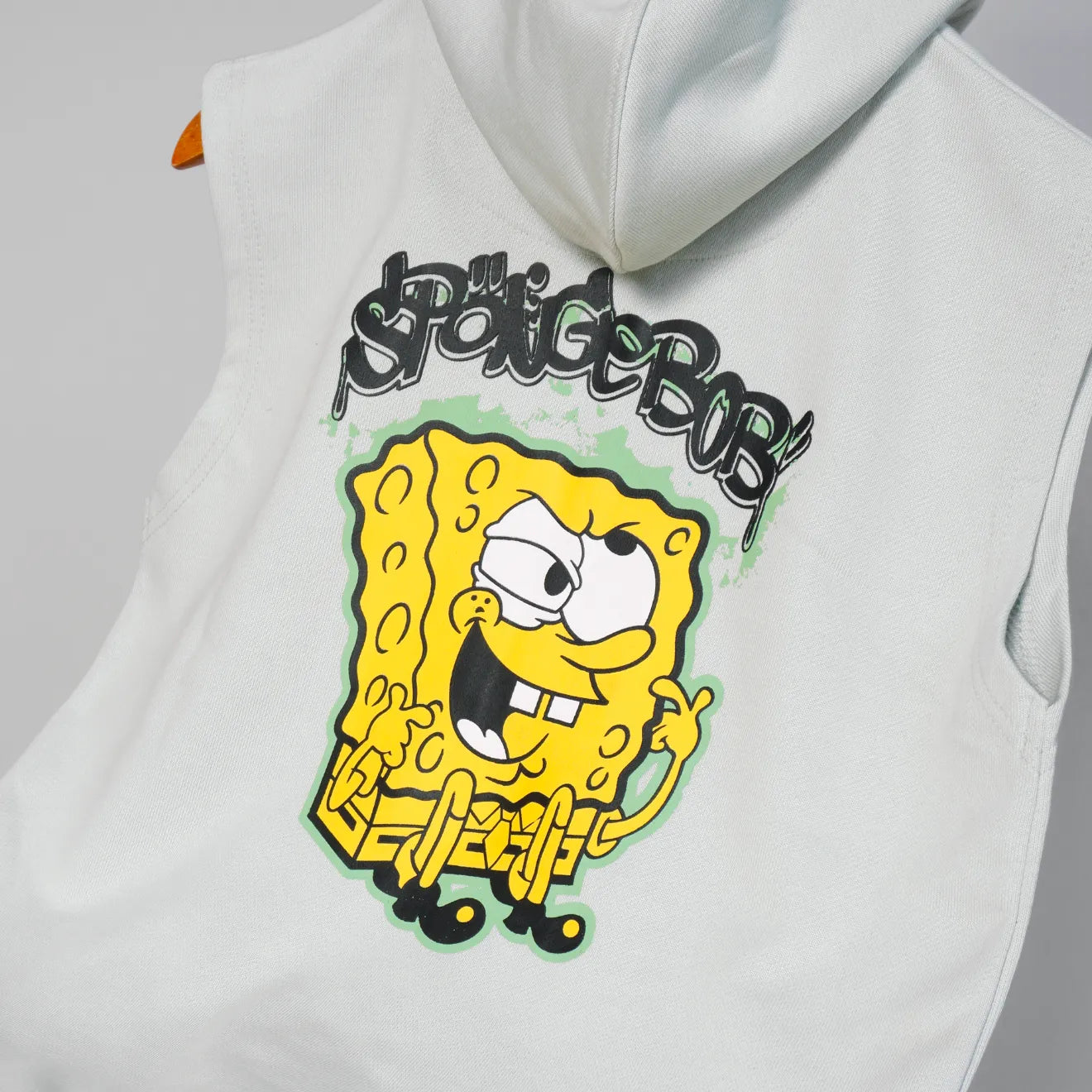 MEN SPONGEBOB SLEEVLESS HOODIE