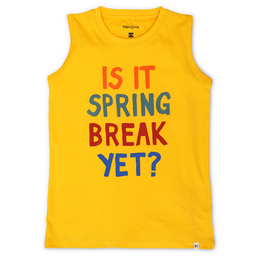 BOYS SLEEVELESS T-Shirt with Graphic Print